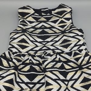 Crazy 8 Black/Cream/Gold Holiday Dress Sz. 3
